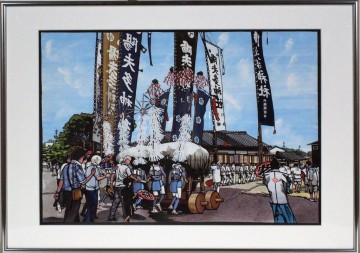 10奨励賞「切り絵『伊賀百景陽夫多神社夏祭り』」田中重之のコピー
